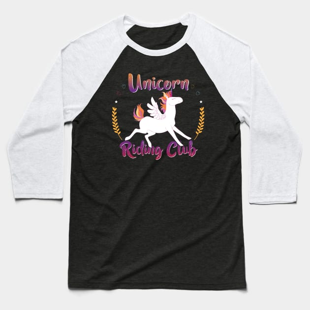 Girls Unicorn Riding Club - Gift Funny Girls Horse Riding Unicorn Baseball T-Shirt by giftideas